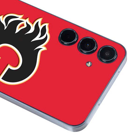 NHL Calgary Flames Solid Background Galaxy A35 5G Skin
