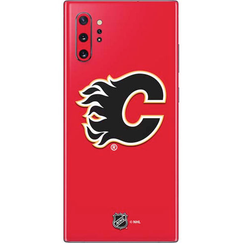 NHL Calgary Flames Solid Background Galaxy Note 10 Plus Skin