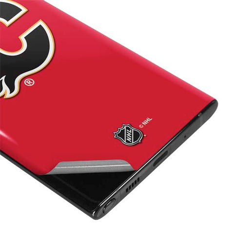 NHL Calgary Flames Solid Background Galaxy Note 10 Plus Skin