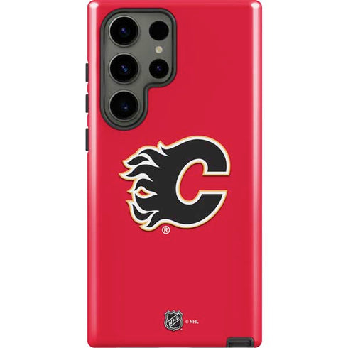 NHL Calgary Flames Solid Background Galaxy S23 Ultra Pro Case