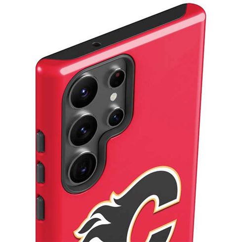 NHL Calgary Flames Solid Background Galaxy S23 Ultra Pro Case