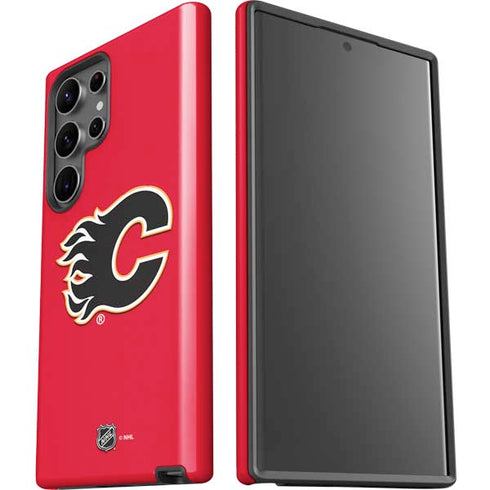 NHL Calgary Flames Solid Background Galaxy S23 Ultra Pro Case
