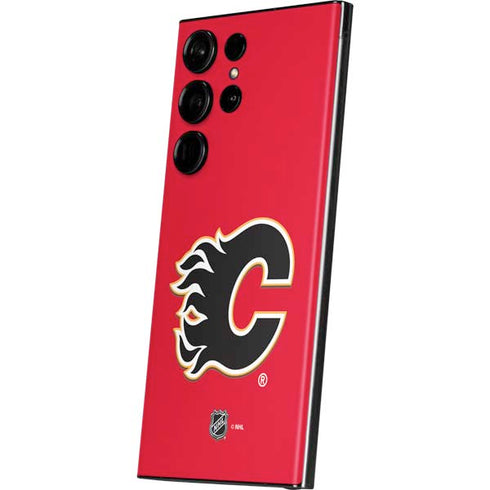 NHL Calgary Flames Solid Background Galaxy Skins