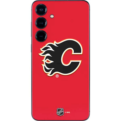 NHL Calgary Flames Solid Background Galaxy S25 Skin