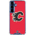 NHL Calgary Flames Solid Background Galaxy S25 FE Clear Case