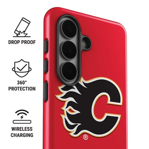 NHL Calgary Flames Solid Background Galaxy S26 Impact Case