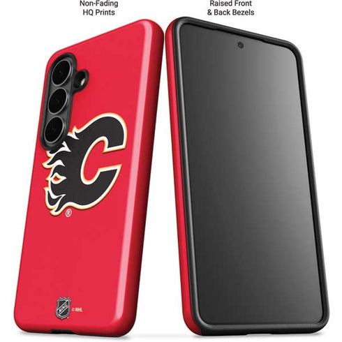 NHL Calgary Flames Solid Background Galaxy S26 Plus Impact Case