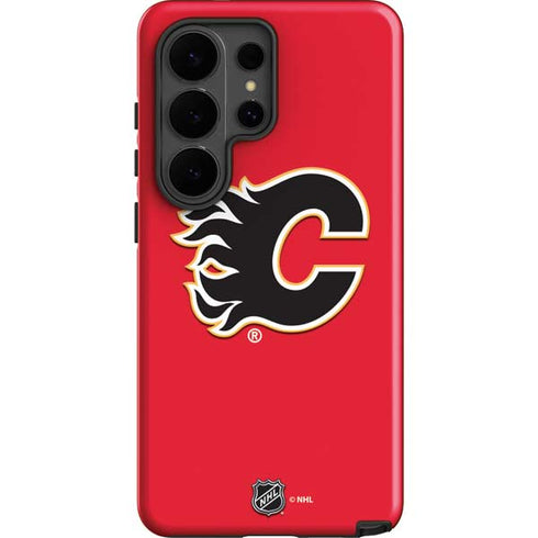 NHL Calgary Flames Solid Background Galaxy S26 Ultra Impact Case