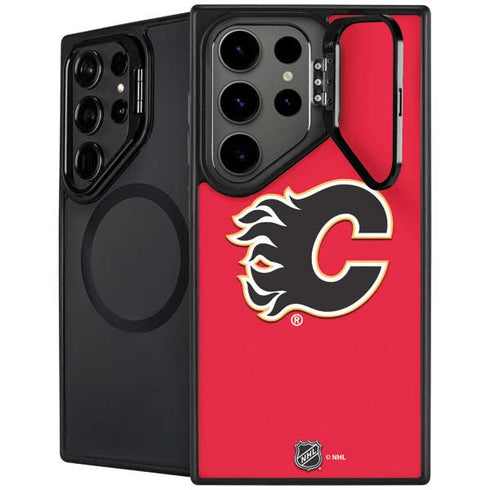 NHL Calgary Flames Solid Background Galaxy S26 Ultra Kickstand Case