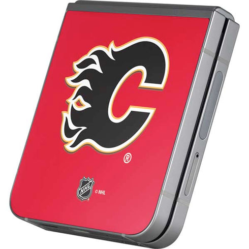 NHL Calgary Flames Solid Background Galaxy Z Flip6 Skin