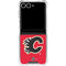 NHL Calgary Flames Solid Background Galaxy Z Flip7 Clear Case