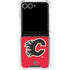 NHL Calgary Flames Solid Background Galaxy Z Flip7 Clear Case