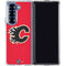 NHL Calgary Flames Solid Background Galaxy Z Fold6 Clear Case