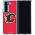 NHL Calgary Flames Solid Background Galaxy Z Fold6 Clear Case