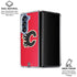 NHL Calgary Flames Solid Background Galaxy Z Fold7 Clear Case