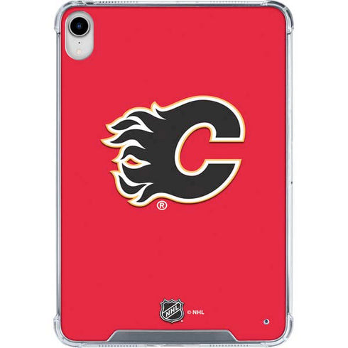 NHL Calgary Flames Solid Background iPad 11th Gen (2025) Clear Case
