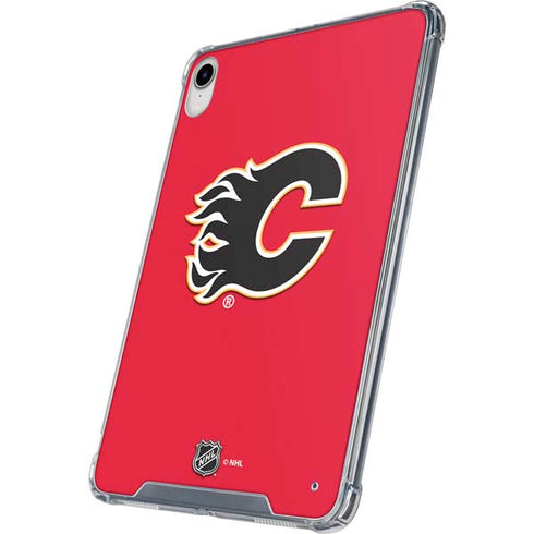 NHL Calgary Flames Solid Background iPad 11th Gen (2025) Clear Case