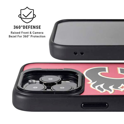 NHL Calgary Flames Solid Background iPhone 13 Pro Kickstand Case