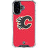 NHL Calgary Flames Solid Background iPhone 16 Plus Clear Case