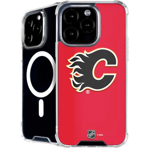 NHL Calgary Flames Solid Background iPhone 16 Pro Max MagSafe Case