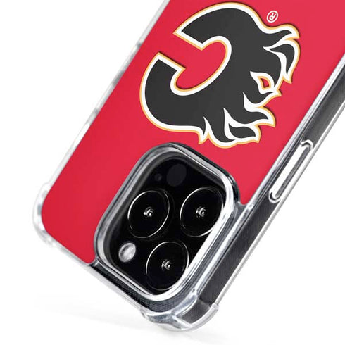 NHL Calgary Flames Solid Background iPhone 16 Pro Max MagSafe Case