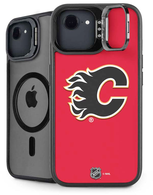 NHL Calgary Flames Solid Background iPhone 16e Kickstand Case