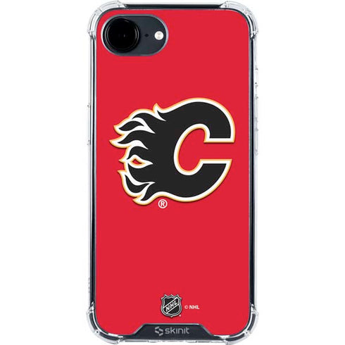 NHL Calgary Flames Solid Background iPhone 16e Clear Case