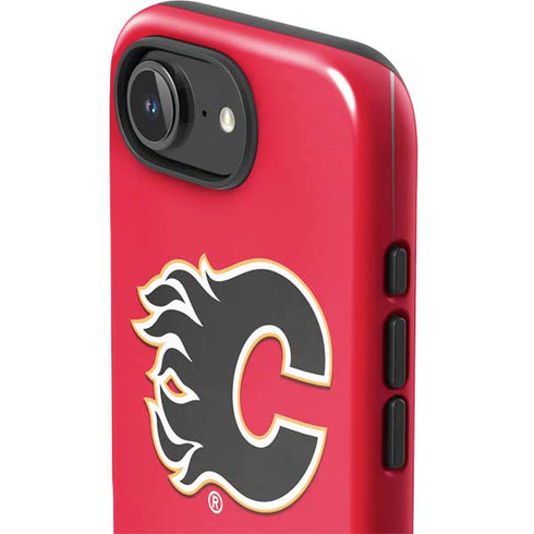 NHL Calgary Flames Solid Background iPhone 16e Impact Case