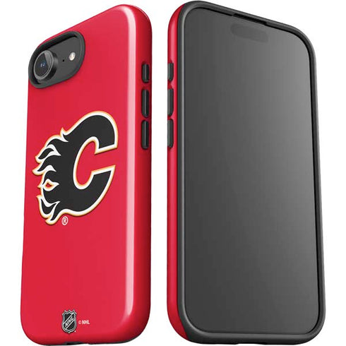 NHL Calgary Flames Solid Background iPhone 16e Impact Case