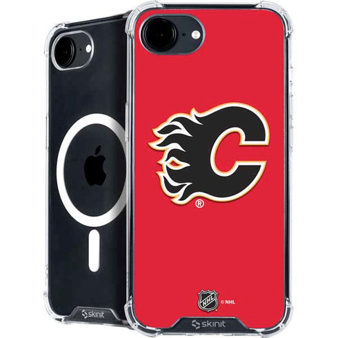 NHL Calgary Flames Solid Background iPhone 16e MagSafe Case