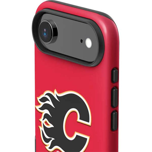 NHL Calgary Flames Solid Background iPhone 17 Air Impact Case