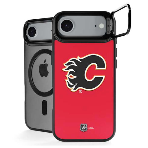 NHL Calgary Flames Solid Background iPhone 17 Air Kickstand Case