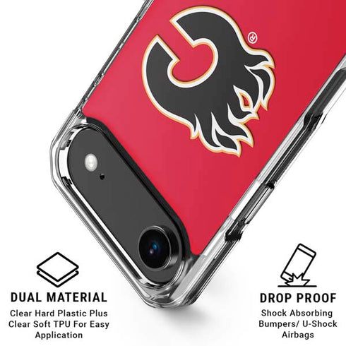 NHL Calgary Flames Solid Background iPhone 17 Air MagSafe Case