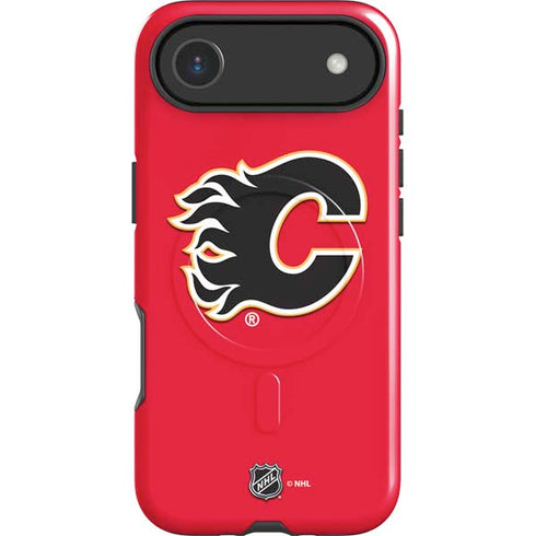 NHL Calgary Flames Solid Background iPhone 17 Air Magsafe Impact Case