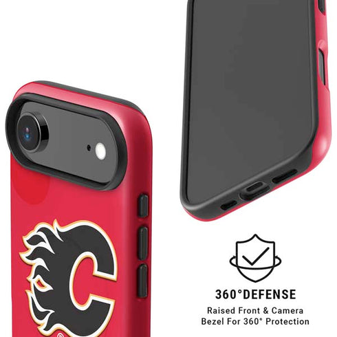 NHL Calgary Flames Solid Background iPhone 17 Air Magsafe Impact Case