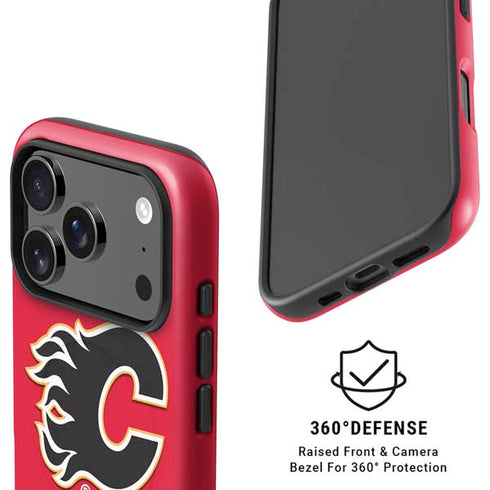 NHL Calgary Flames Solid Background iPhone 17 Pro Magsafe Impact Case