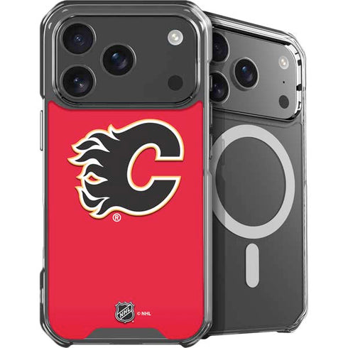 NHL Calgary Flames Solid Background iPhone 17 Pro Max MagSafe Case