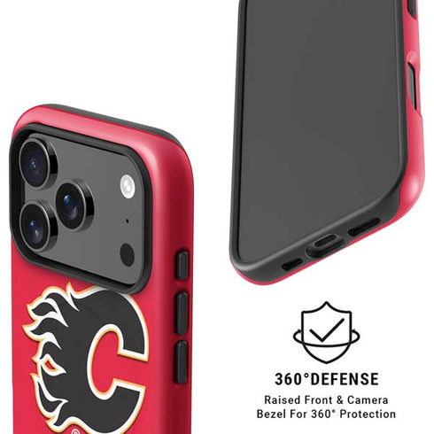 NHL Calgary Flames Solid Background iPhone 17 Pro Max Magsafe Impact Case