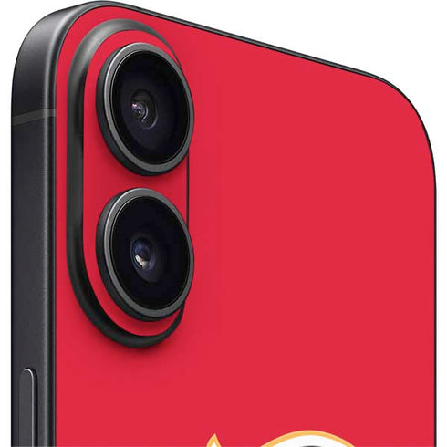 NHL Calgary Flames Solid Background iPhone 17 Skin