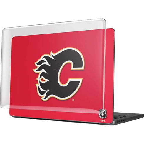 NHL Calgary Flames Solid Background MacBook Pro 14in (2021-24) Case plus Skin