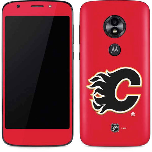 NHL Calgary Flames Solid Background Moto E5 Play Skin