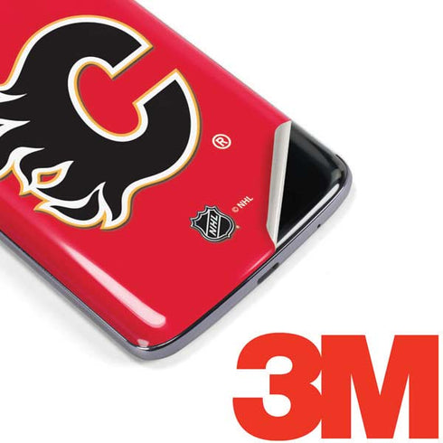NHL Calgary Flames Solid Background Moto E5 Plus Skin