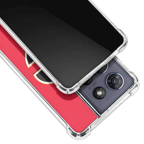 NHL Calgary Flames Solid Background Moto G Stylus 5G (2025) Clear Case