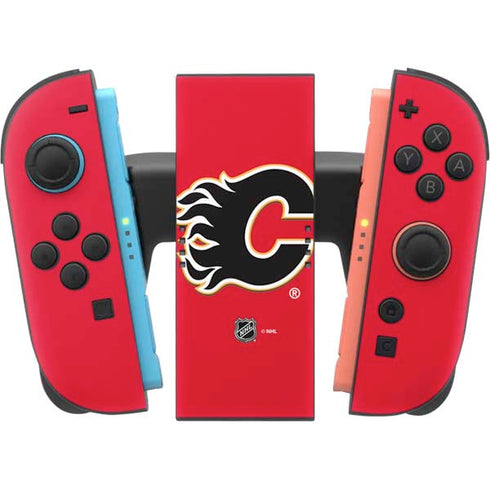 NHL Calgary Flames Solid Background Nintendo Switch 2 (2025) Joy-Con Controller Skin