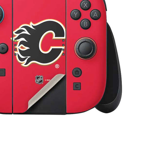 NHL Calgary Flames Solid Background Nintendo Switch 2 (2025) Joy-Con Controller Skin