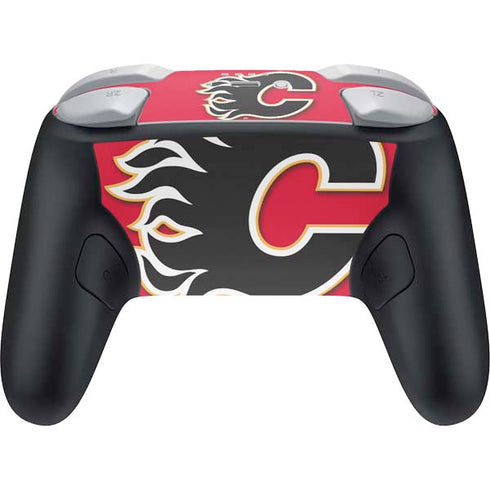 NHL Calgary Flames Solid Background Nintendo Switch 2 (2025) Pro Controller Skin