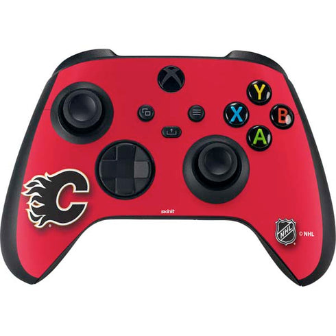 NHL Calgary Flames Solid Background Xbox Series X Skins
