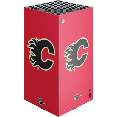 NHL Calgary Flames Solid Background Xbox Series X Skins