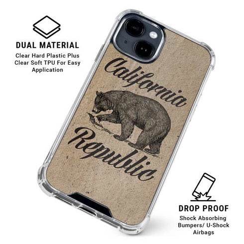 Cali Republic Vintage iPhone 15 Clear Case