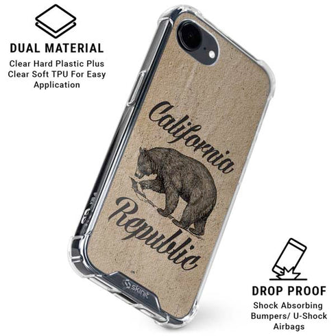 Cali Republic Vintage iPhone 16e Clear Case